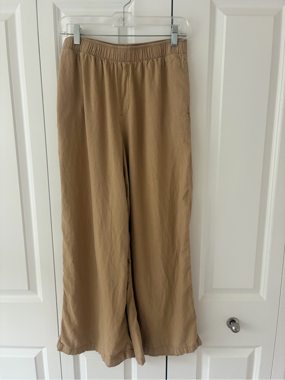 American Eagle Outfitters Camel Wide-Leg Pull-On Pants